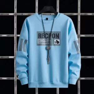 Mens Printed T-Shirts Neck Cotton Blend Light Green Round T-Shirt